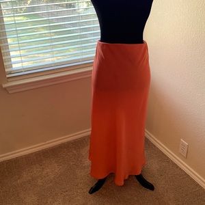 Coral midi skirt
